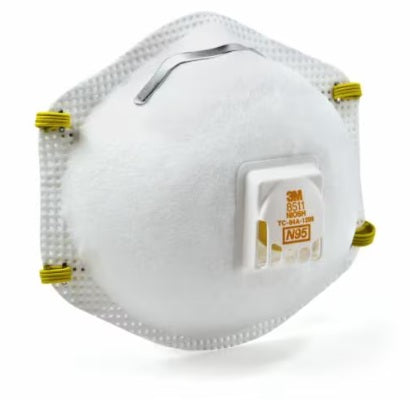 3M Canada 8511 Valved N95 Respirator Mask with Valve Front view