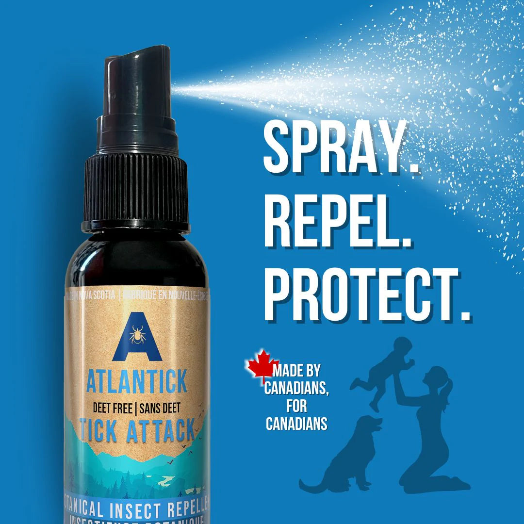 Atlantick Tick and Insect Repellent - 100% Botanical - Safe for Humans and Dogs - Made in Canada